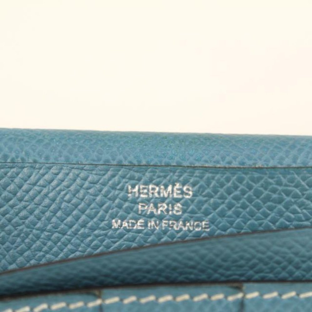 Hermès Blue Jean Bearn Bifold Long Flap 6her721 - Picture 3 of 12